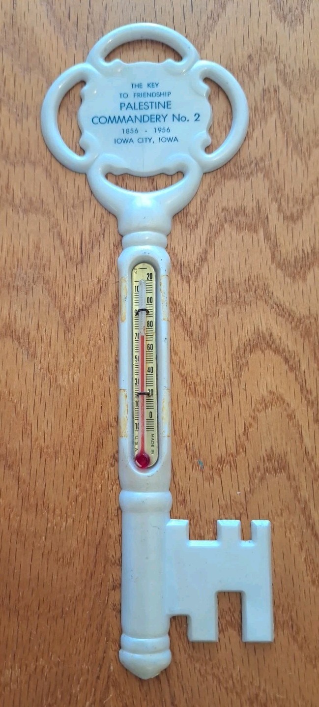 1956 Palestine Commandery No 2 Key Thermostat Iowa City IA gallery