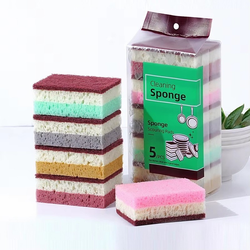 10pcs High Density Sponge Cleaning Cloth: Non-Greasy Dishwashing & Kitchen Tool gallery