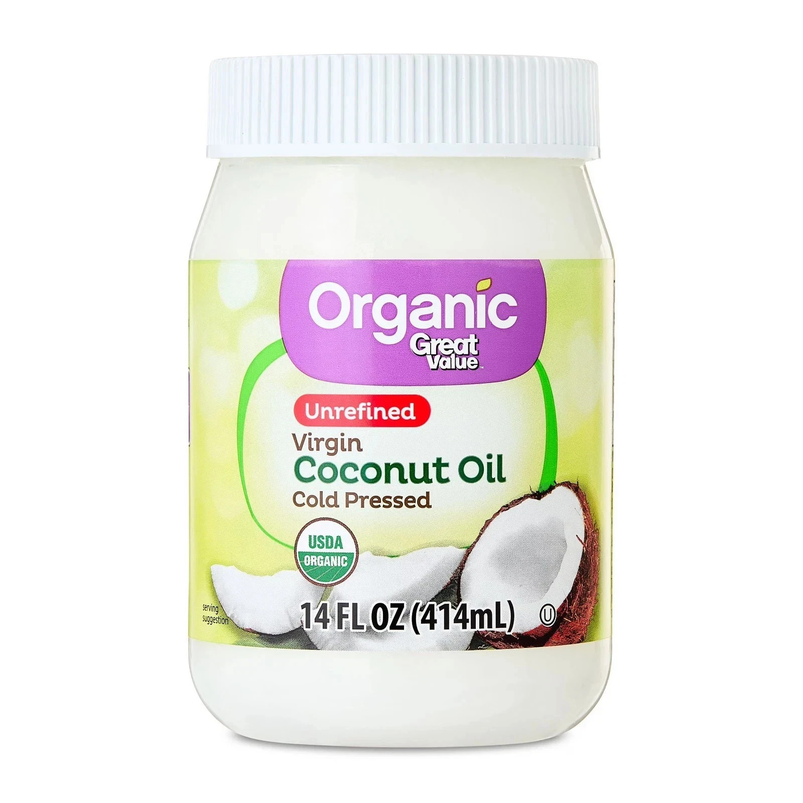 Great Value Organic Unrefined Virgin Coconut Oil, 14 fl oz gallery