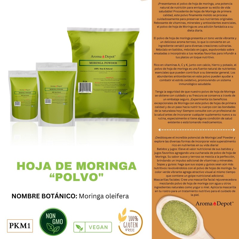 1lb Moringa oleifera Leaf Powder 100% Pure Natural Superfood Gluten Free gallery