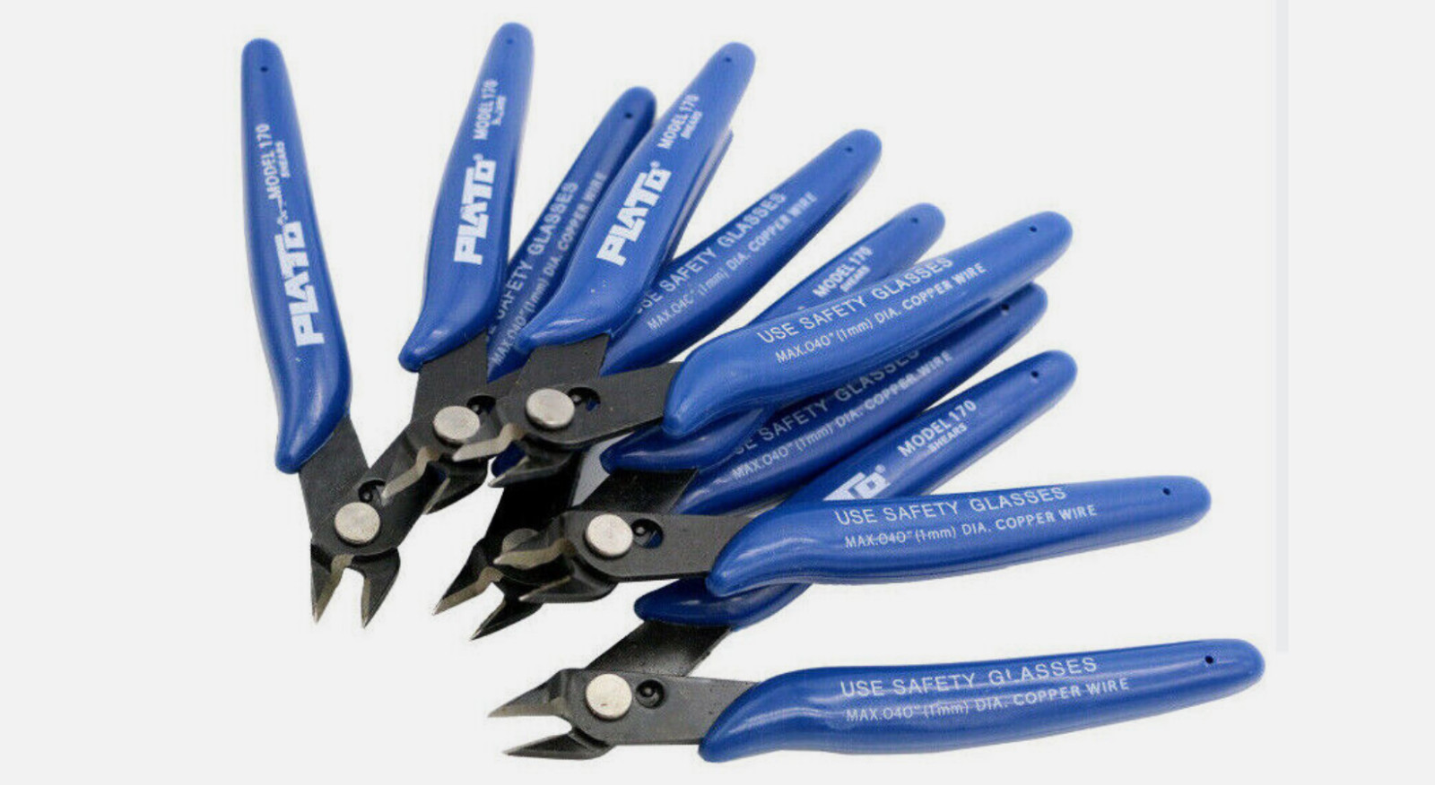 5 Pack 170 Flush Wire Cutter Blue Diagonal Cutting Pliers Side Cutter Nippers gallery