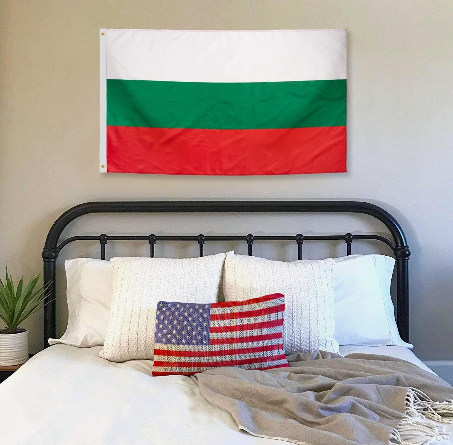 DANF Bulgaria Flag 3x5 Ft Thick Polyester, Fade Resistant, Brass Grommets, Canva gallery