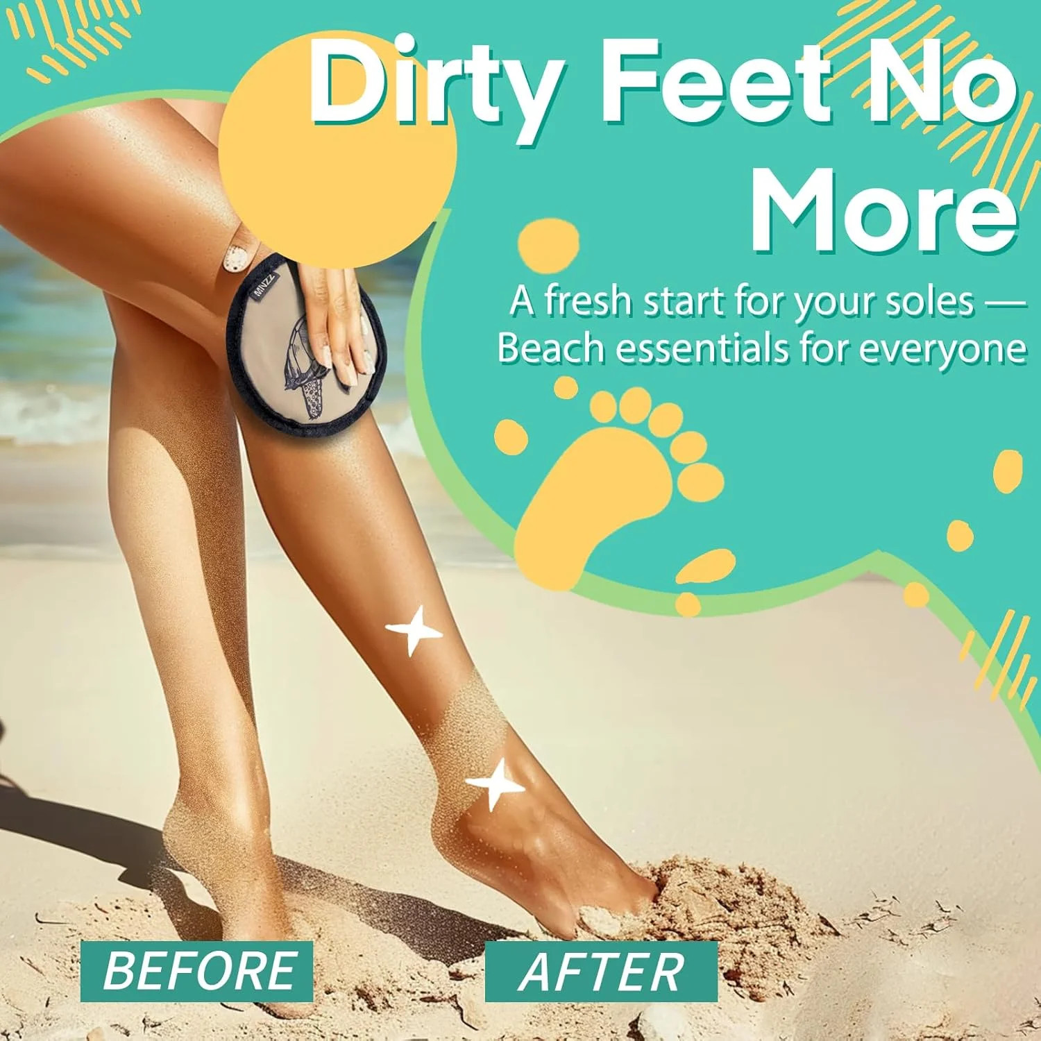 Beach Sand Remover Sand Eraser Wipe Mitt Family Kids Women 2026 Summer Gift Vaca gallery