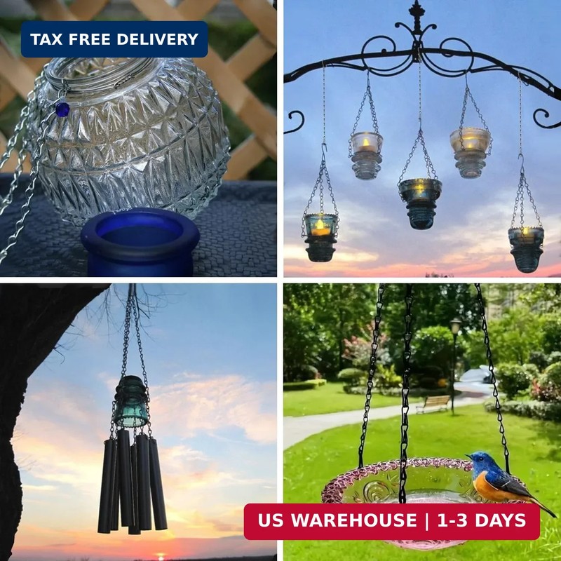 Chain for Hanging Plants, Adjustable Hanging Chain with Hooks, 21 Inch, Black - gallery