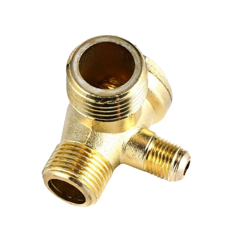 Central Pneumatic Air Compressor Check Valve 3-Port Brass 20mm/16mm/10mm-PartsJx gallery