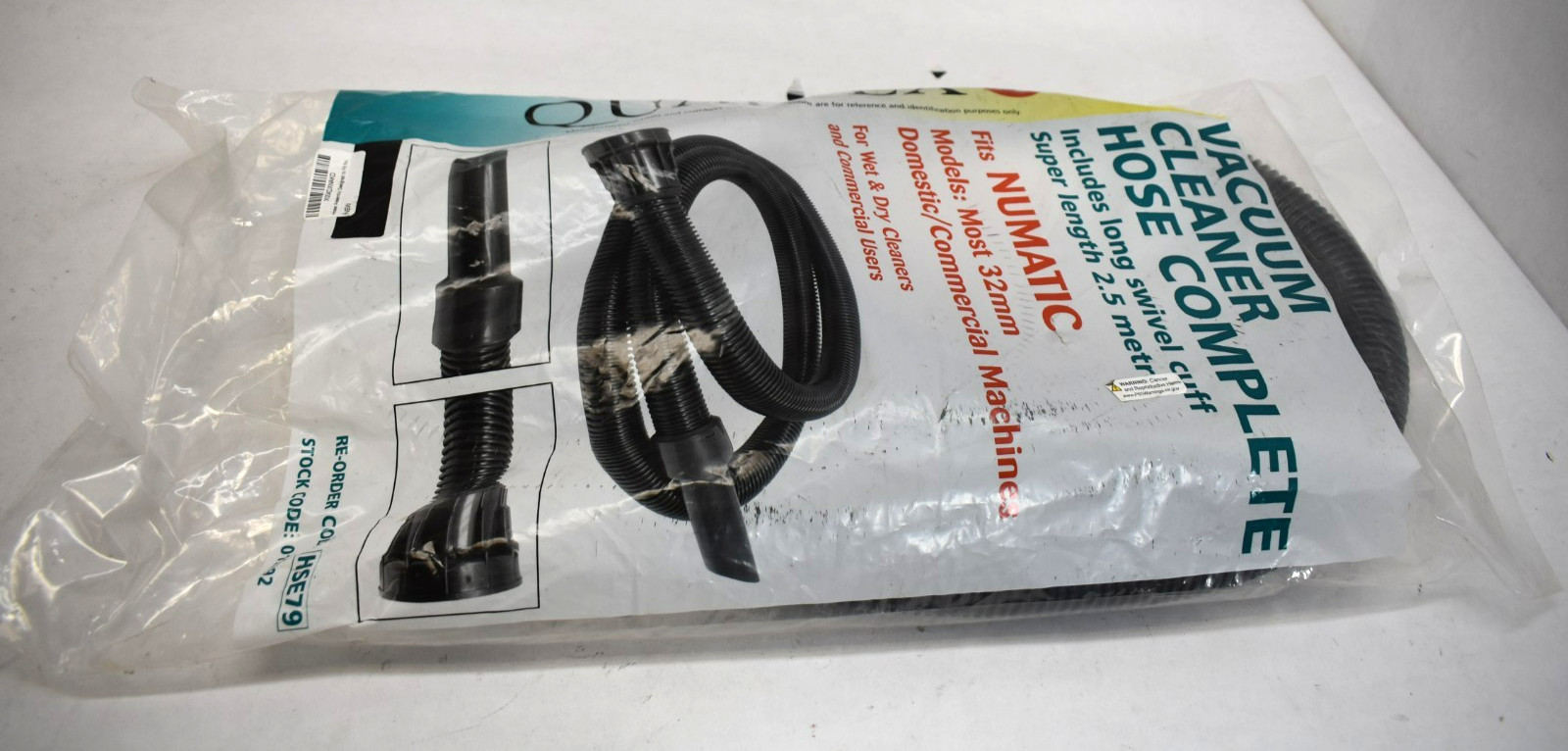 Qualtex Vacuum Cleaner Hose Complete Universal Black Vacuum Hose 32mm HSE79 gallery