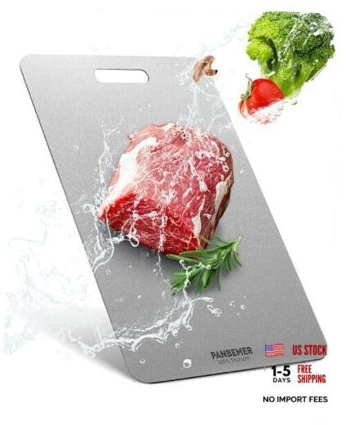 Katori Titanium Cutting Board for Kitchen - Food Grade 100% Pure - 12"L x 9"W