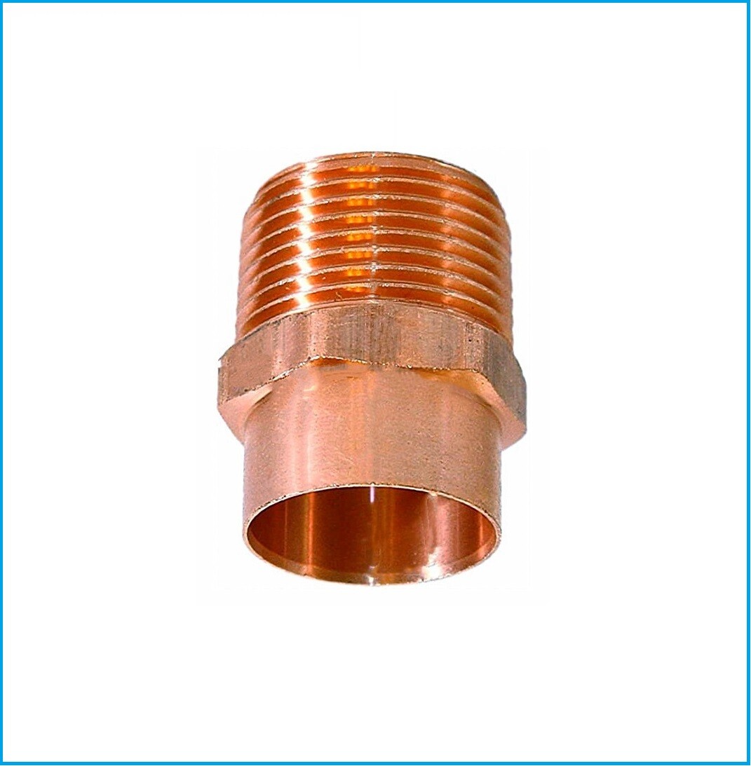 EZ-FLUID Plumbing 1/2" C X MIP Copper Male Adapter Lead Free Solder Fitting (1) gallery
