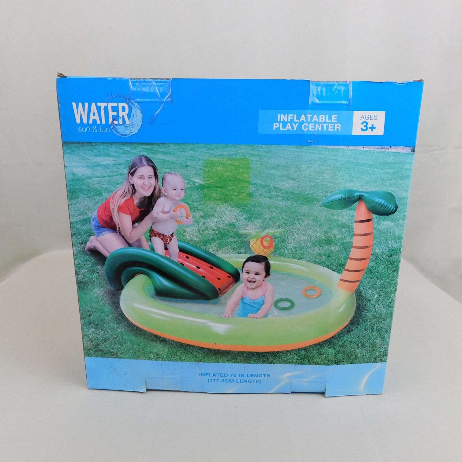 Inflatable Toddler Kiddie Pool Play Center Slide Sprinkler Ring Toss #C688 gallery