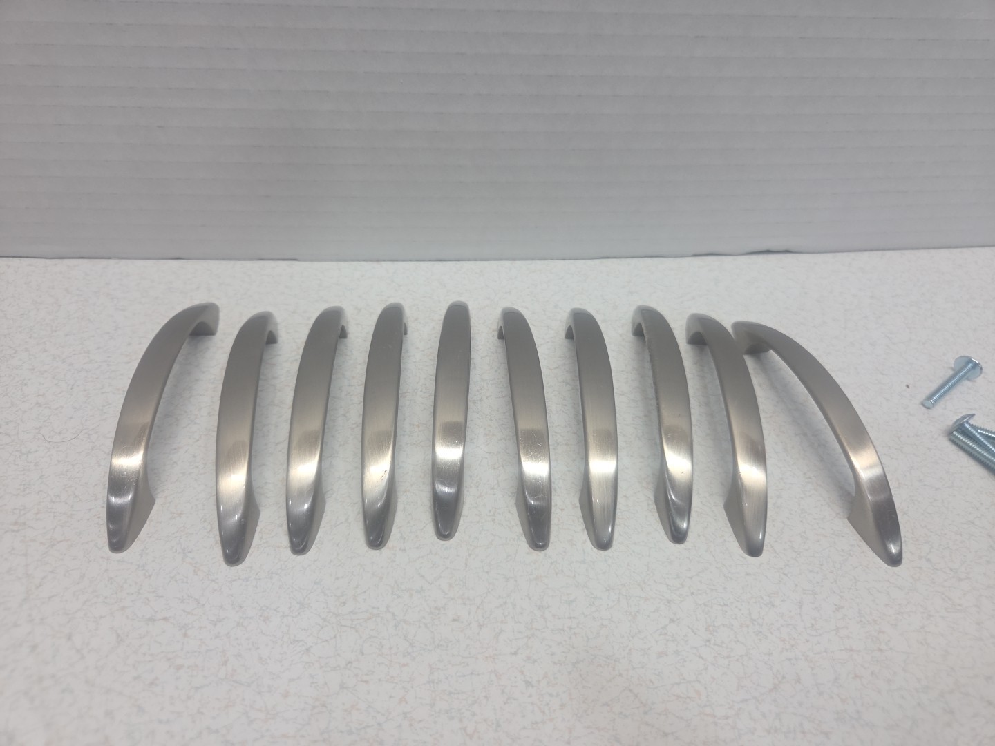 Arch Shaped Pull Handles Kitchen Bath Cabinet Hardware Brushed Nickel Set Of 10 gallery