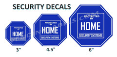Blue Logo Home Security Decal Sticker Camera Door Window Decal