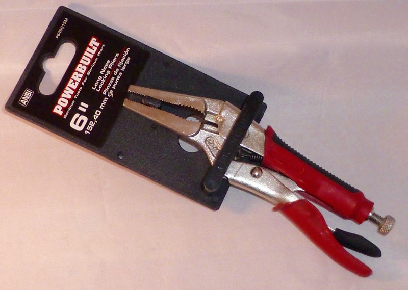 Powerbuilt 6" or 9" Long Nose Locking Plier, Vise Grip Pliers Rubber Grip Handle gallery