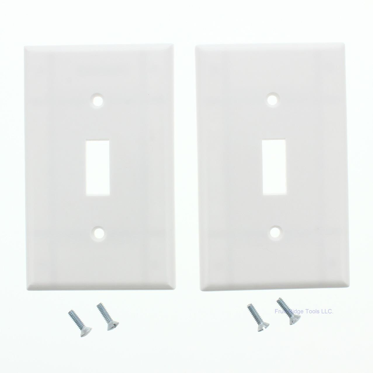 2 Leviton White Extra Deep Toggle Switch Cover Wall Plate Switchplates 88301 gallery