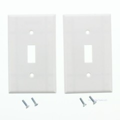 2 Leviton White Extra Deep Toggle Switch Cover Wall Plate Switchplates 88301