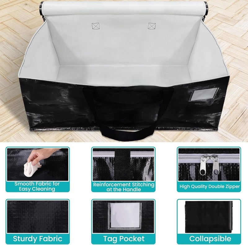 Extra Large Moving Boxes-Moving Bags with Zipper, Carrying Handles and Tag Po... gallery