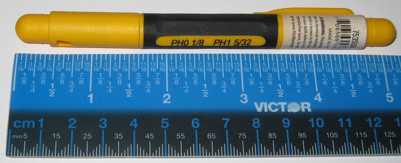 4 in 1 Pocket Screwdriver with Phillips PH0 PH1 and Flat 1/8" and 5/32" Bits gallery