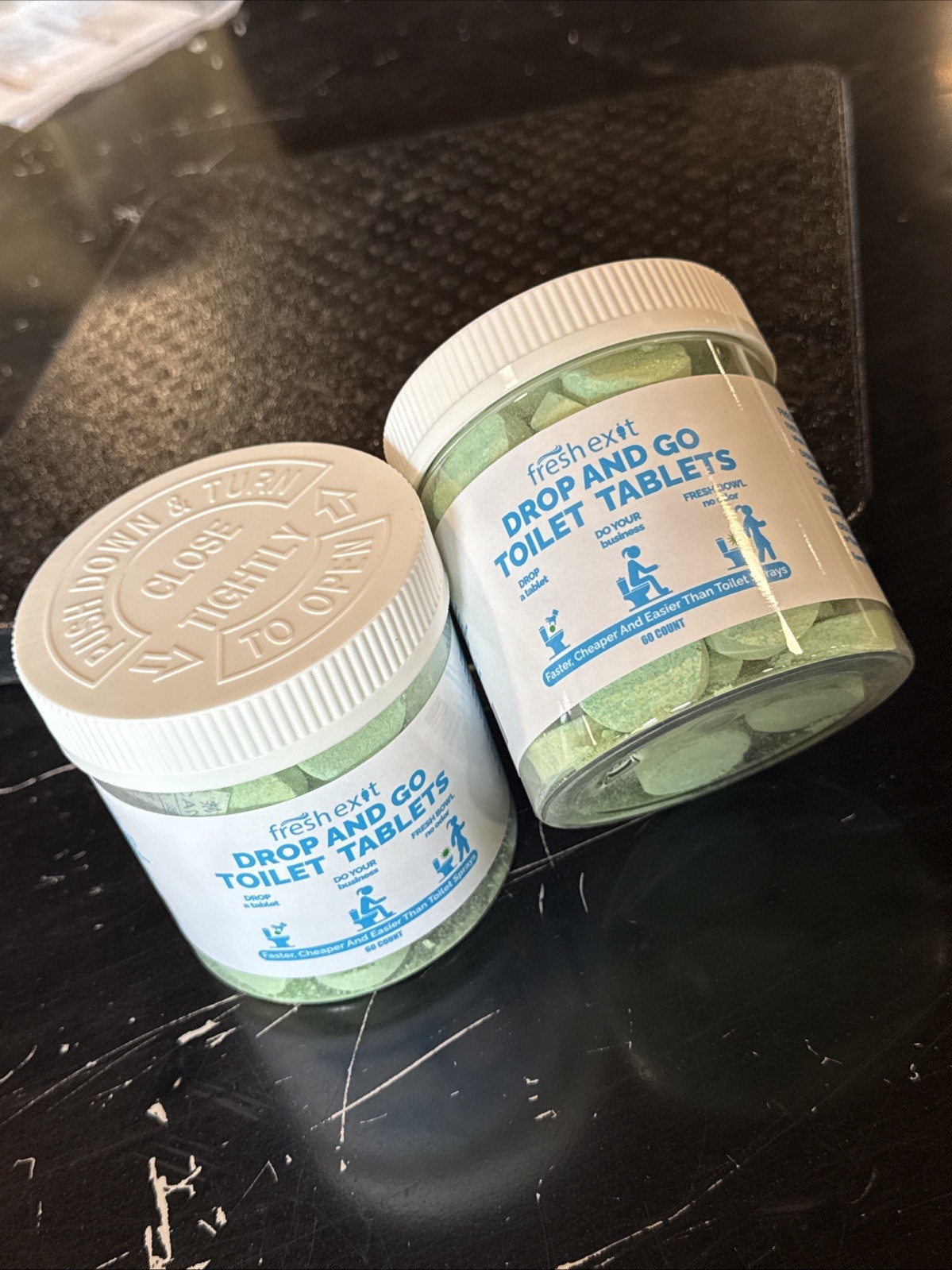 [2-PK] Toilet Deodorizer Tablets Drop One In and Go 60x2 Count Citrus Scent Odor gallery