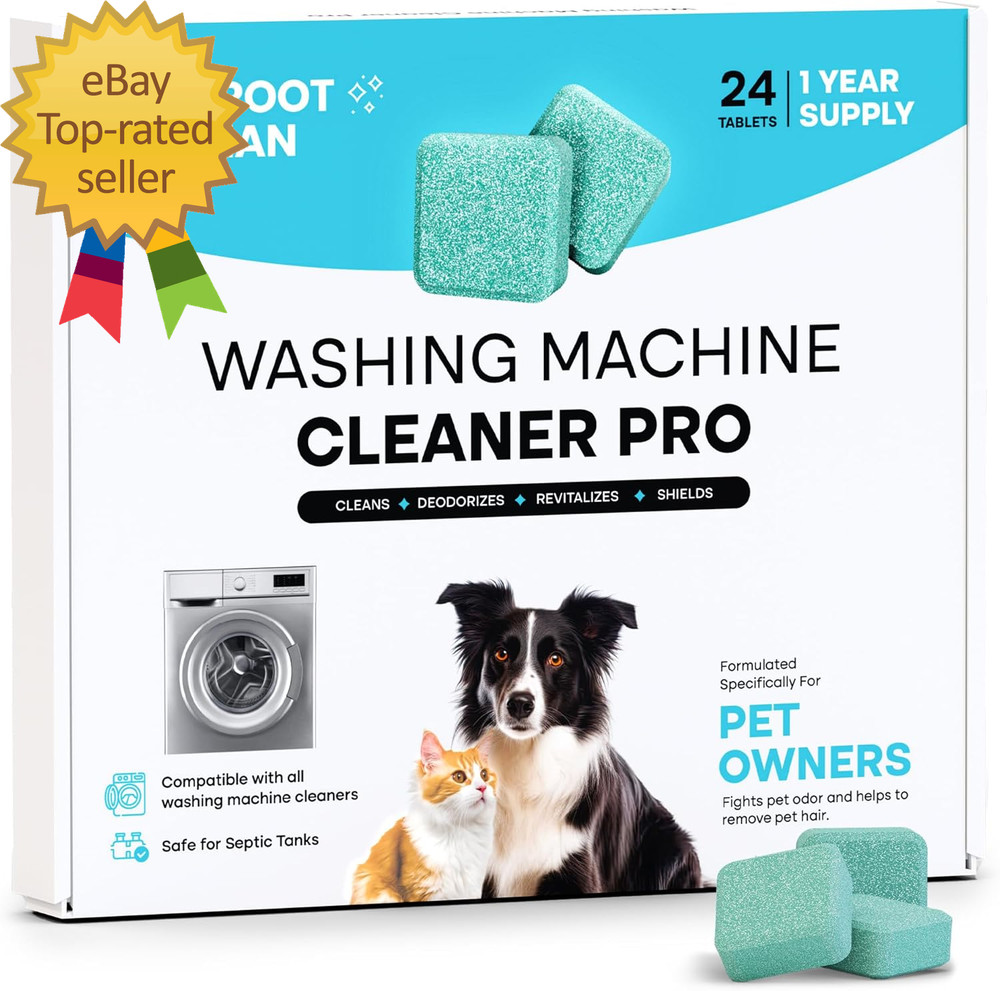 Washing Machine Cleaner Tablets - 24 Pack for a 12 Month Supply Formulated