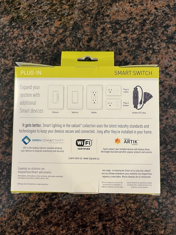 Legrand Smart Plug-In Switch White No Hub Required Model #WWP10CCV2 Brand New gallery