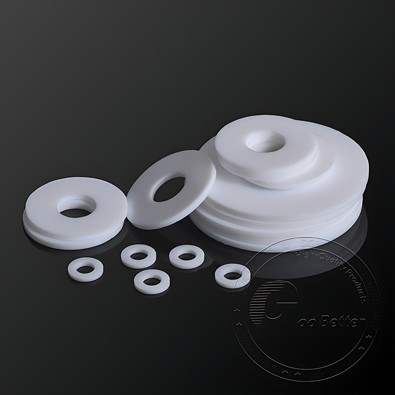 2mm Thick White PTFE High Temp Flat Ring Plastic Washer Seal Gaskets ID 3mm-66mm gallery