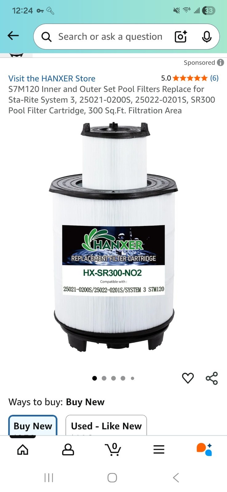 S7M120 300SQF - Inner and Outer Filter Cartridges For Sta-Rite System 3 gallery