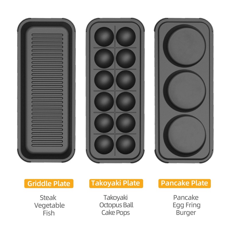 Multifunctional Electric Griddle Electric Grill Nonstick Baking Maker with 3 ... gallery