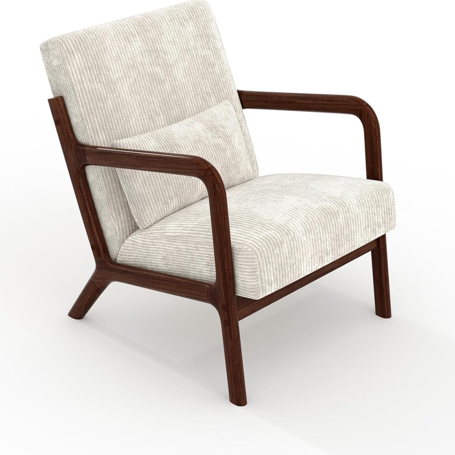 Modern Accent Chair ,Corduroy Reading Chair Lounge Armchair ,Sturdy Wood Frame gallery