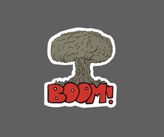 Boom Sticker Explosion Bomb Waterproof – Buy Any 4 For $1.75 Each Storewide!