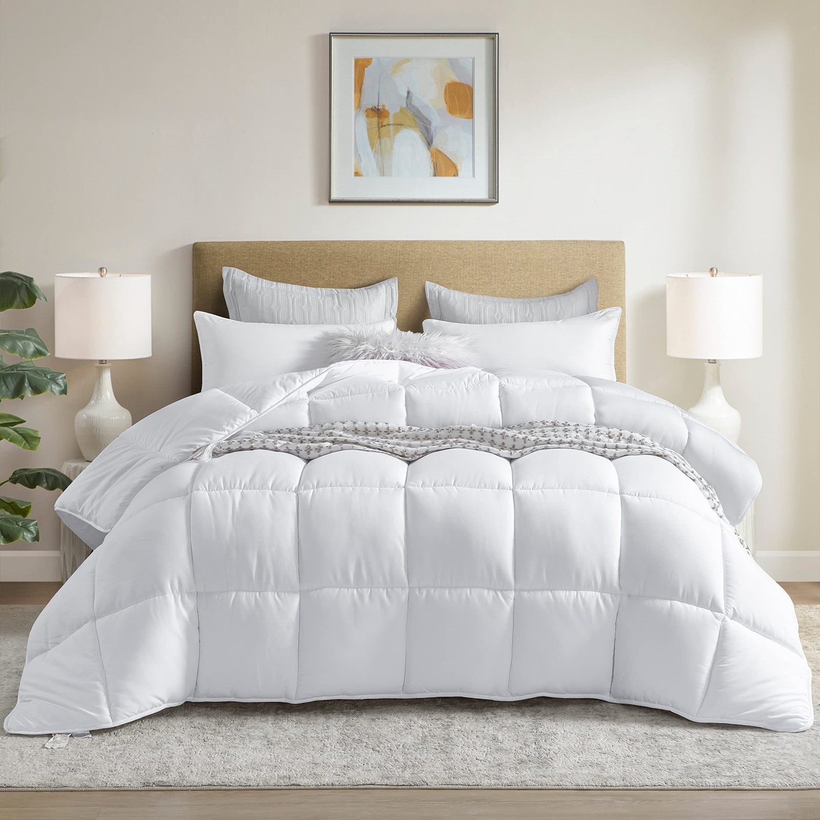 Winter Extra Warm White Queen Size Down Alternative Comforter, Heavyweight Al... gallery