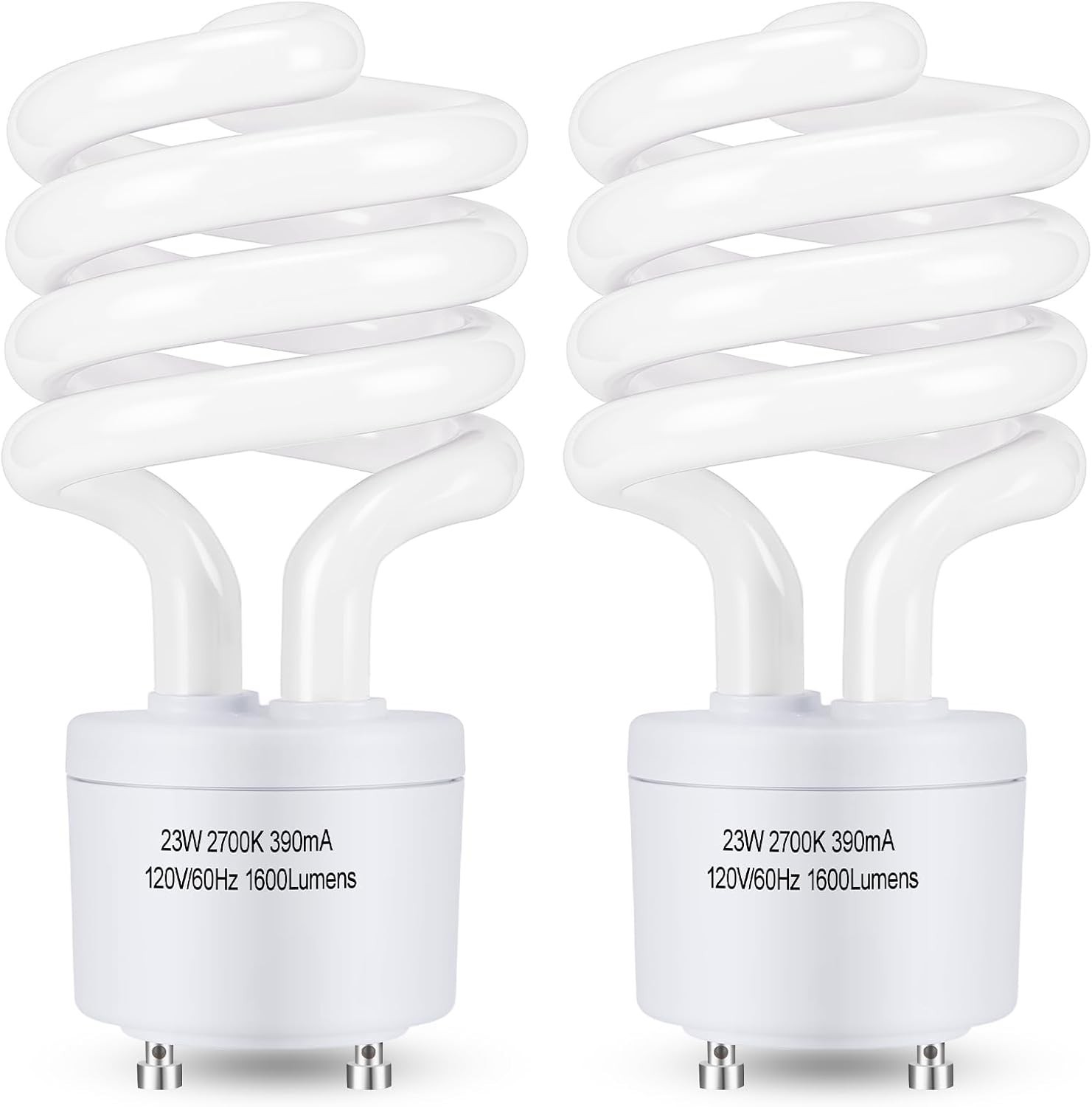 CFL Light Bulbs GU24 Base, T3 Spiral 23Watt 100Watt Equ Soft White 2700K 1600... gallery