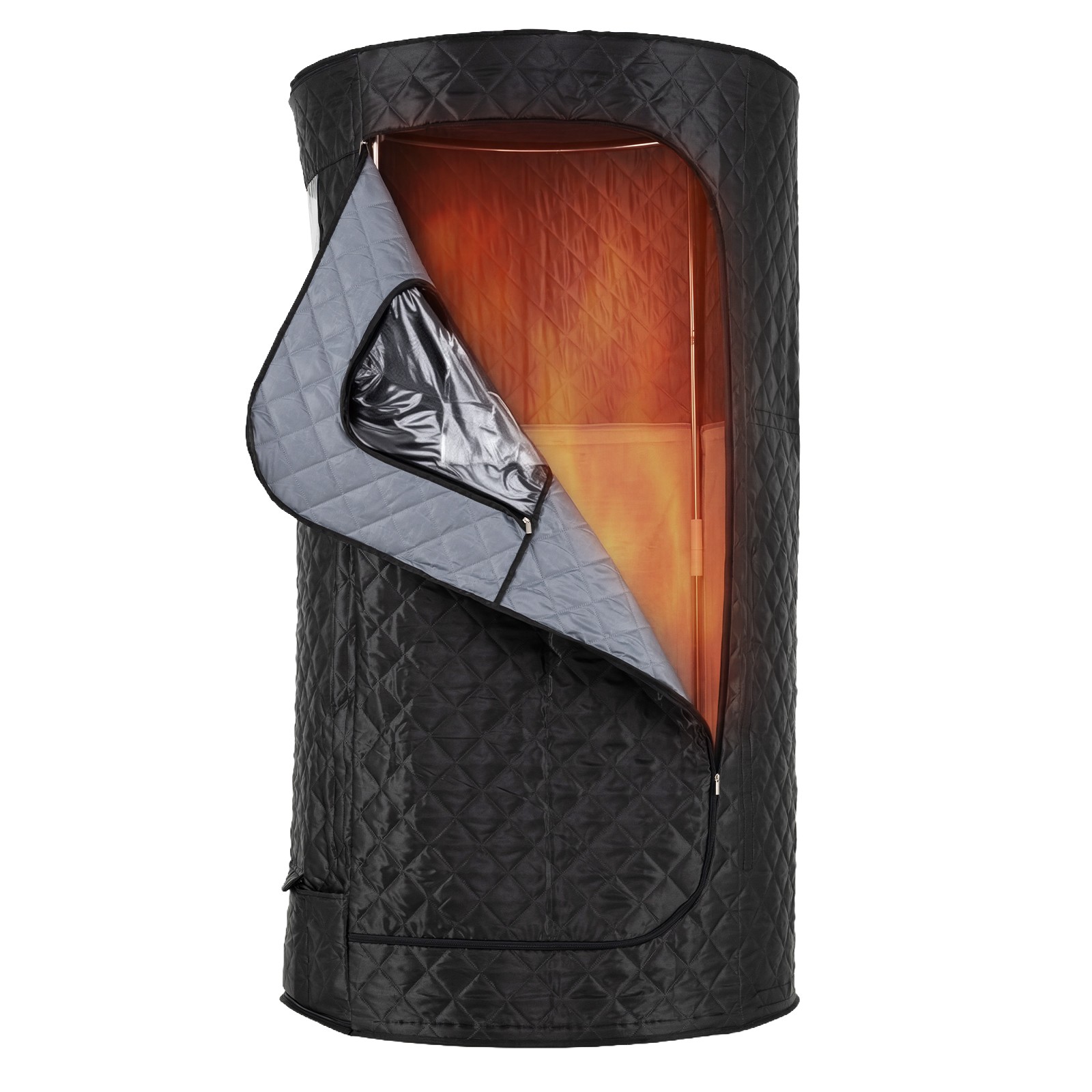 Portable Far Infrared Sauna Box for Home, Full Body Sauna Tent w/Heated Foot Pad gallery