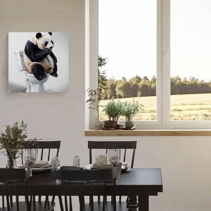 LooPoP Bathroom Decor Canvas Wall Art Framed 8"L x 8"W, Toiletlop9319 gallery