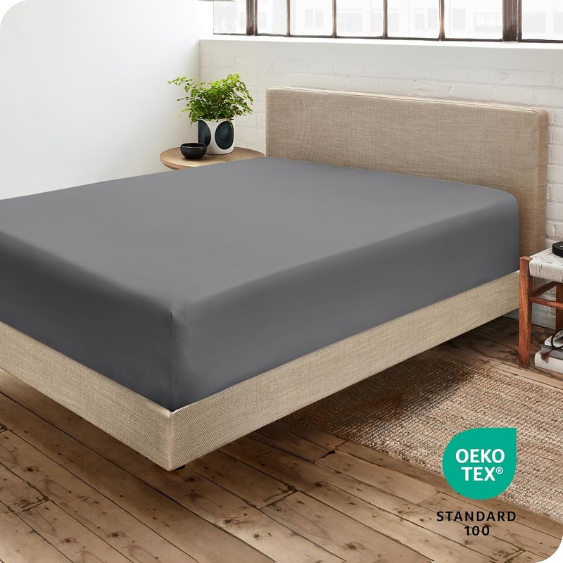 Fitted Bottom Sheet Twin Extra Long - 1800 Microfiber - Ultra-Soft Wrinkle F... gallery