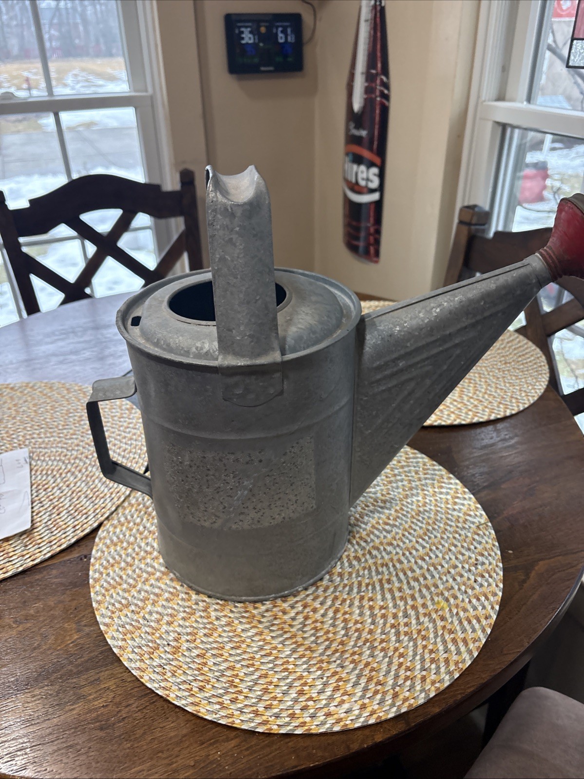 VintageGalvanized Metal Outdoor Standard Watering Can with Handle and Spout gallery
