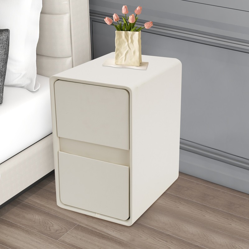 Bedside Table Storage Cabinet for the Bedroom Side Table with 2-drawers gallery