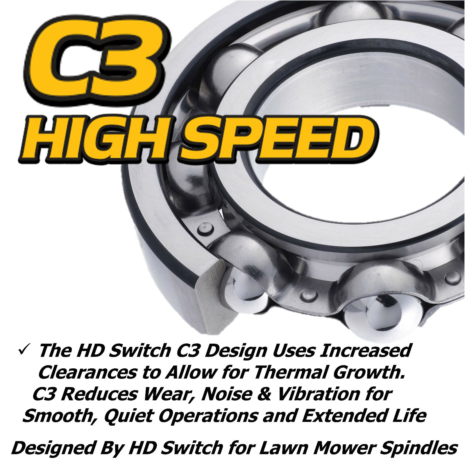 (6 Pack) Bearing fits Snapper PRO Ferris 5023330SM 5023330 w/C3 & Hi-Temp Grease gallery