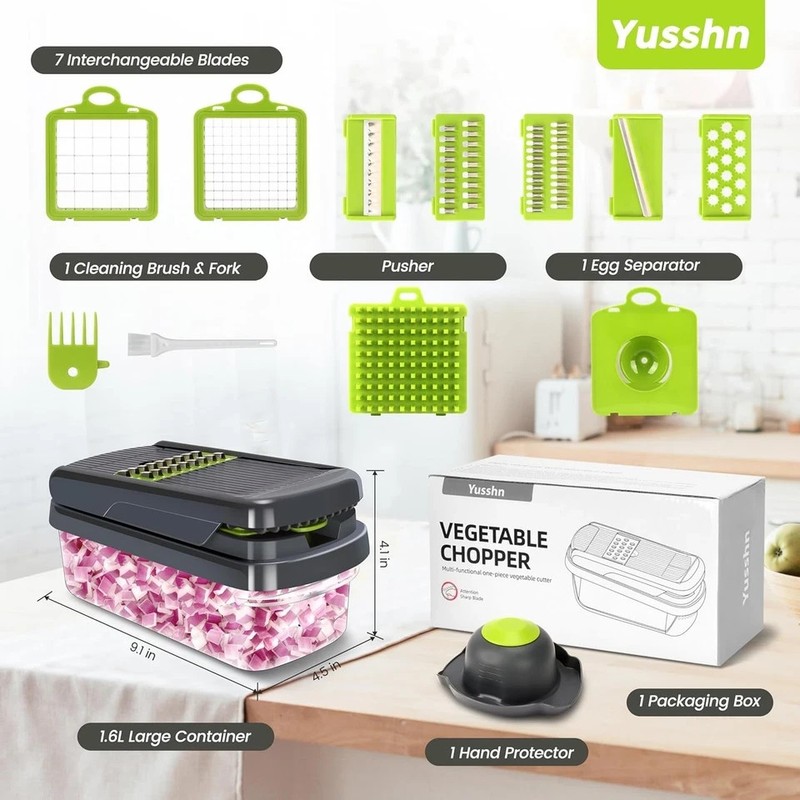 Vegetable Chopper,12-in-1 Multifunctional Food Chopper,Professional Onion Choppe gallery
