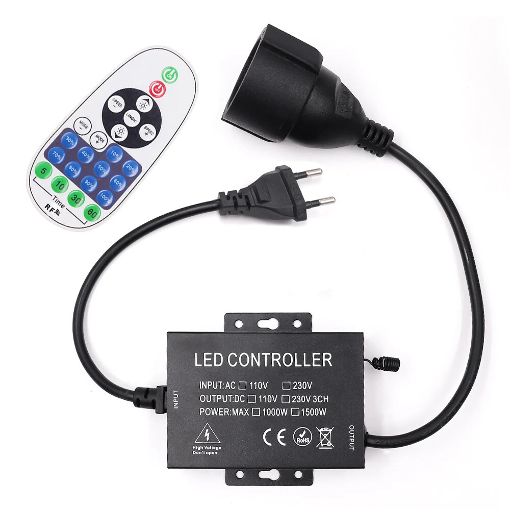 US110V EU AU 220V Dimmer with 23key RF Remote Controller 1000W 1500W For 5050 gallery