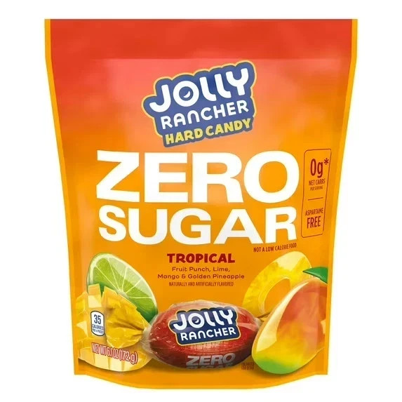 Jolly Rancher Zero Sugar Tropical Fruit Flavored Hard Candy, Bag 6.1 oz gallery