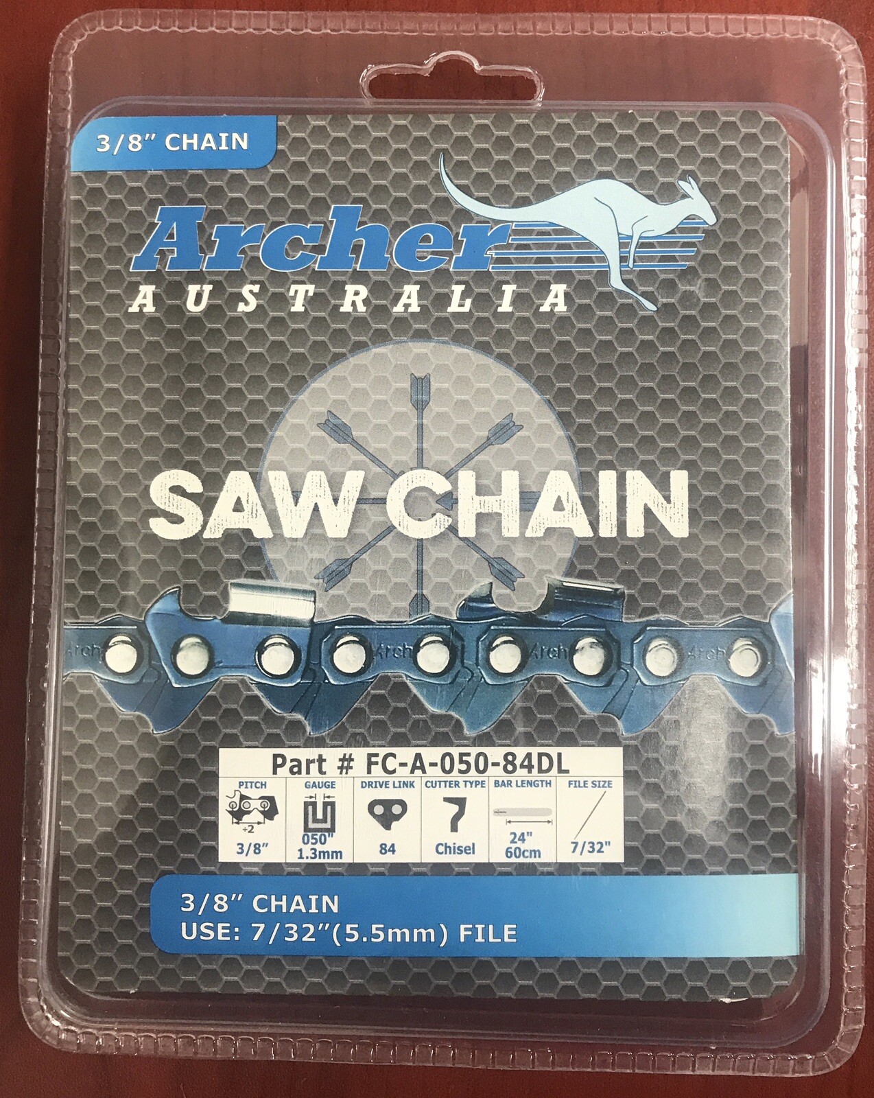 2 Pack 24" Archer Chainsaw Chain 3/8" FULL CHISEL .050 Gauge 84 DL 72LGX084G gallery