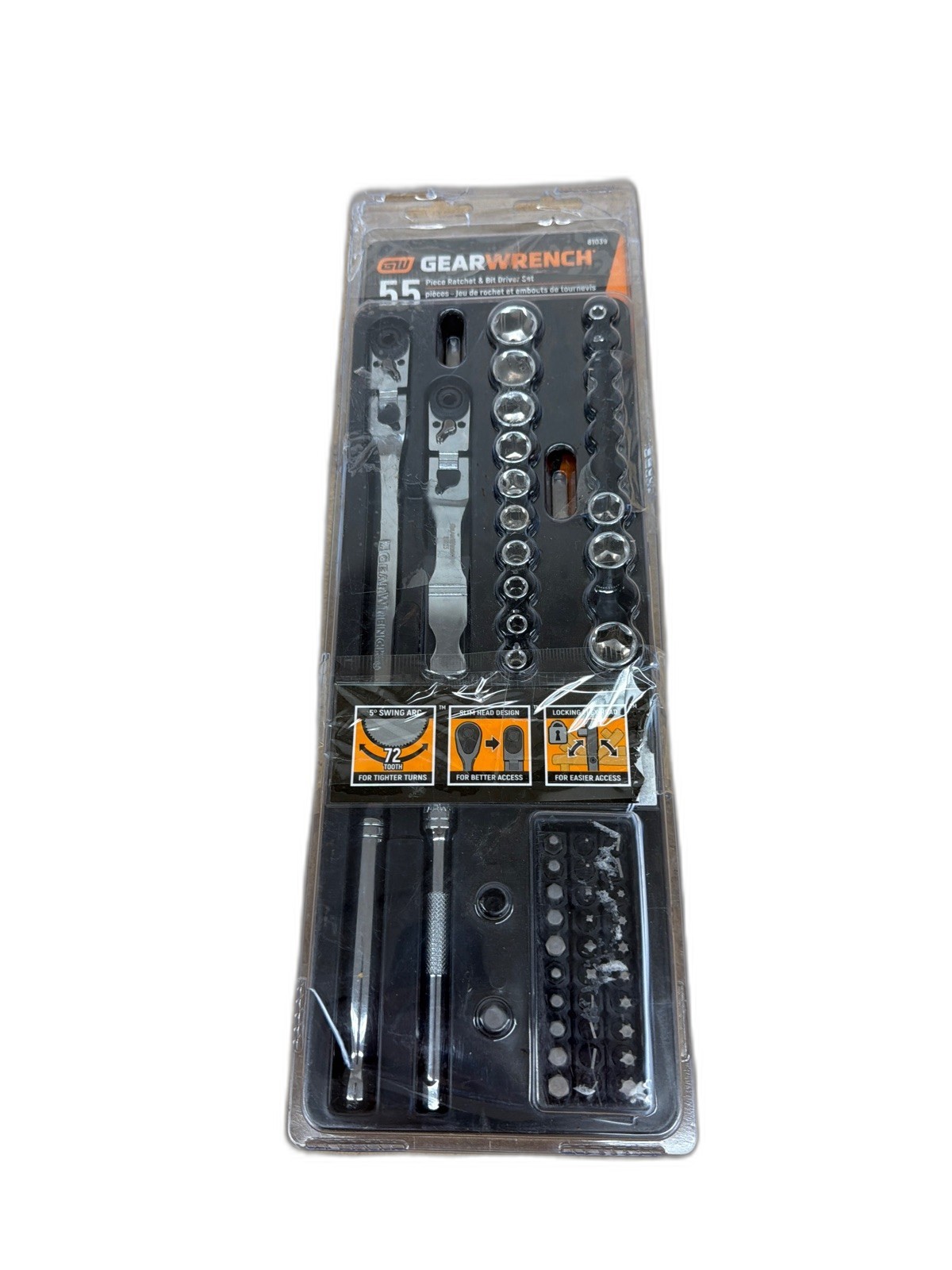 GEARWRENCH 1/4 in. Drive 6-Point Slim Flex-Head Ratchet & Socket Set 48-Piece gallery