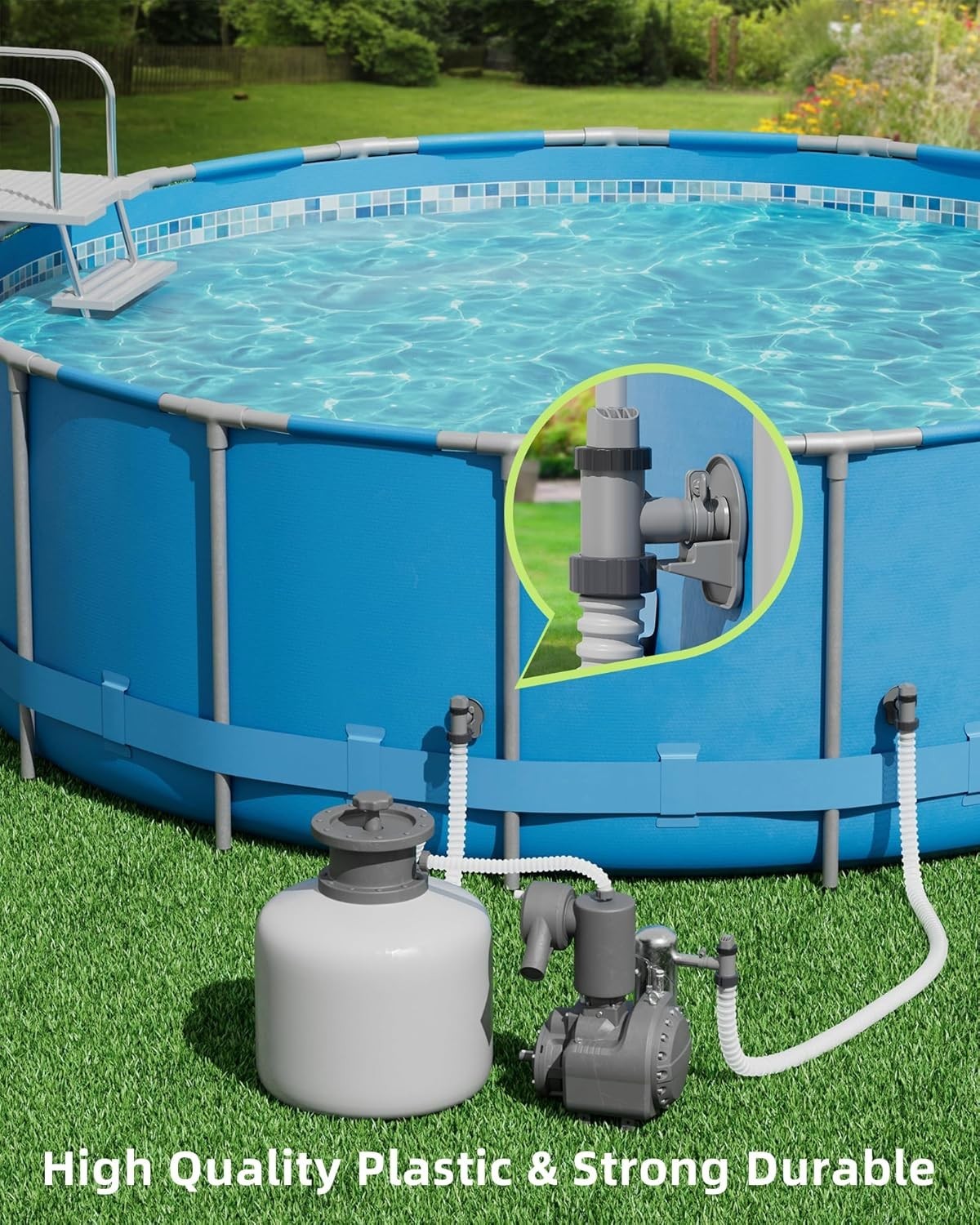 Above Ground Pool Plunger Valve Plus Holder Brace for Intex 1500 2500 4000 Pump gallery