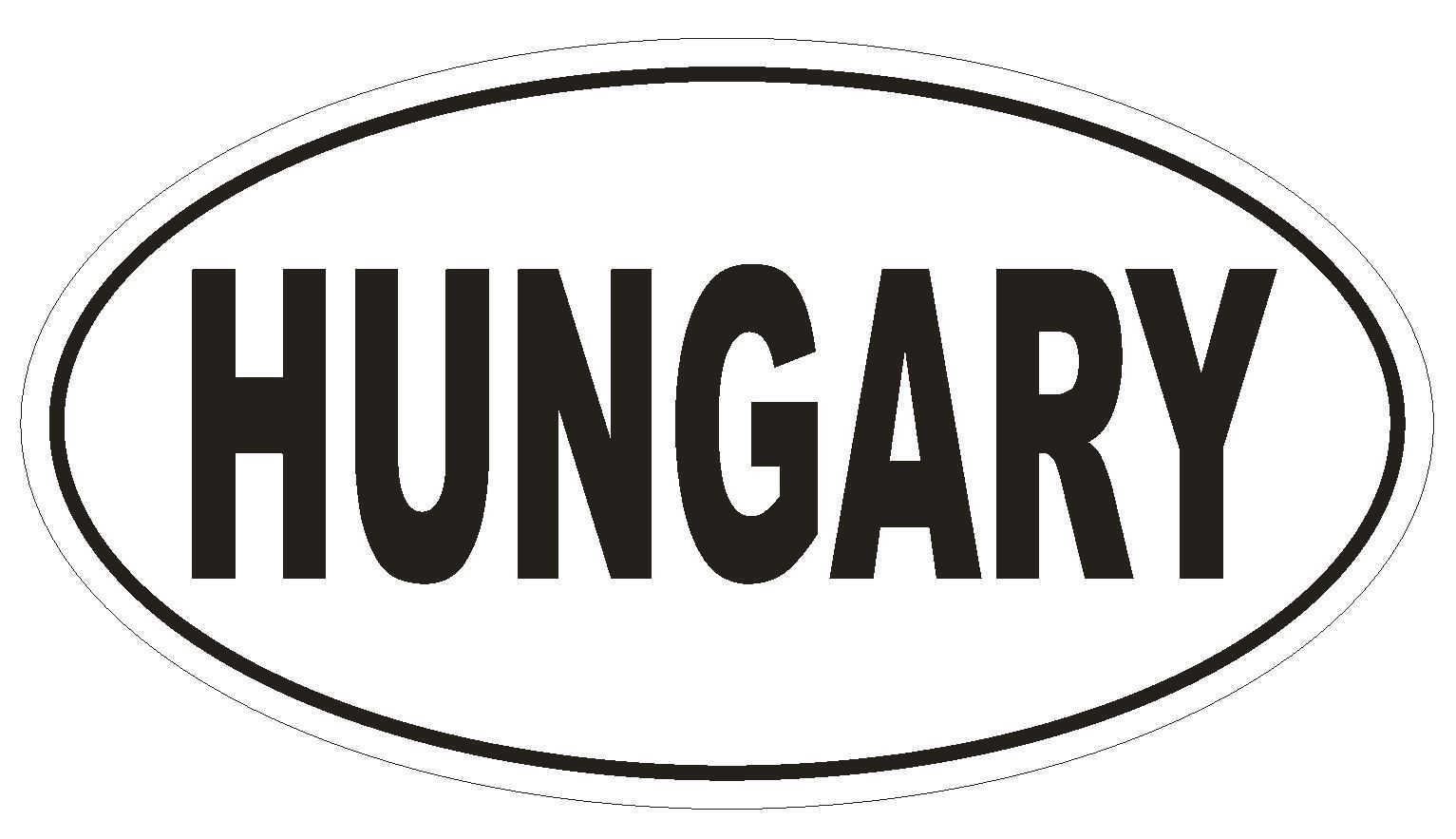 Hungary Oval Bumper Sticker or Helmet Sticker D2176 Euro Oval Country Code gallery