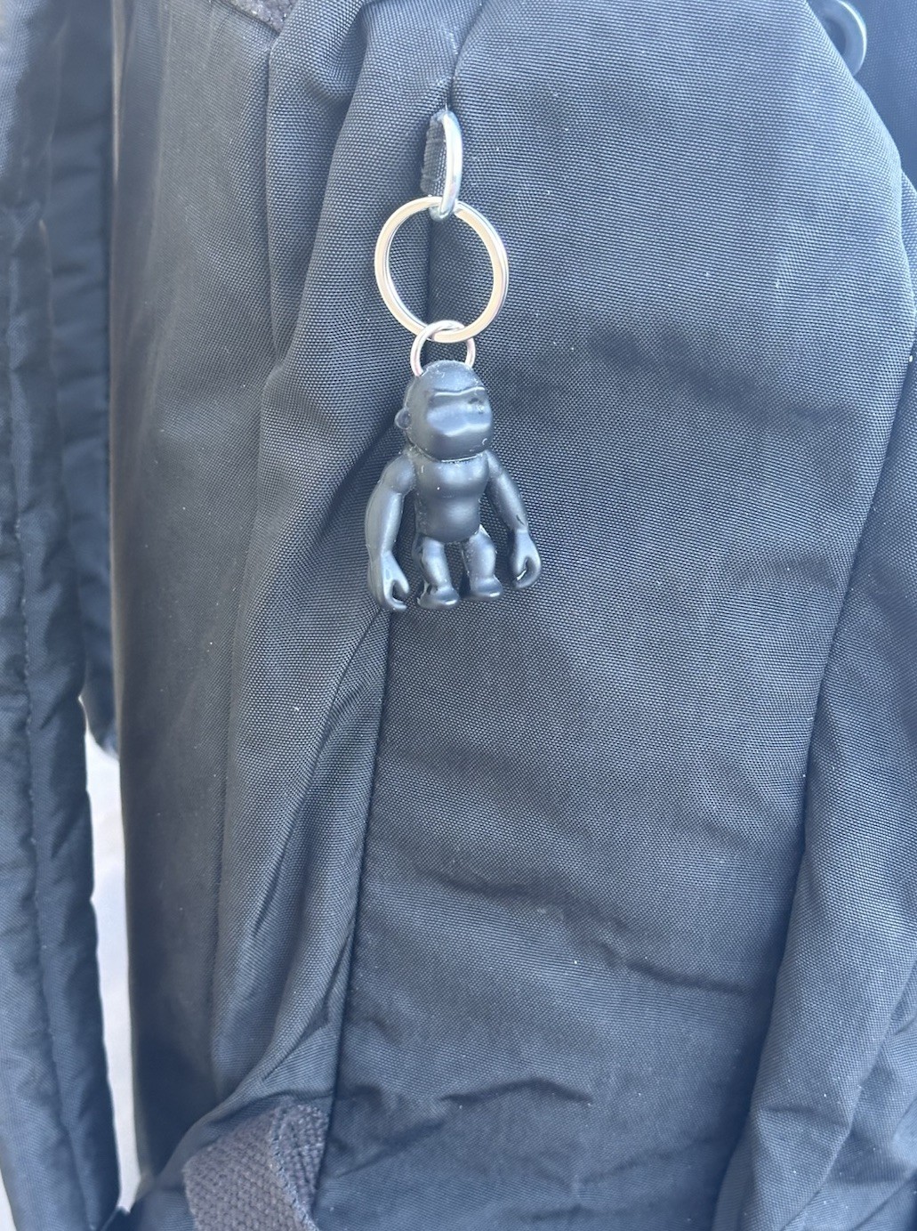 Kipling Black Nylon Backpack Drawstring Travel School Laptop Bag Monkey Charm 3