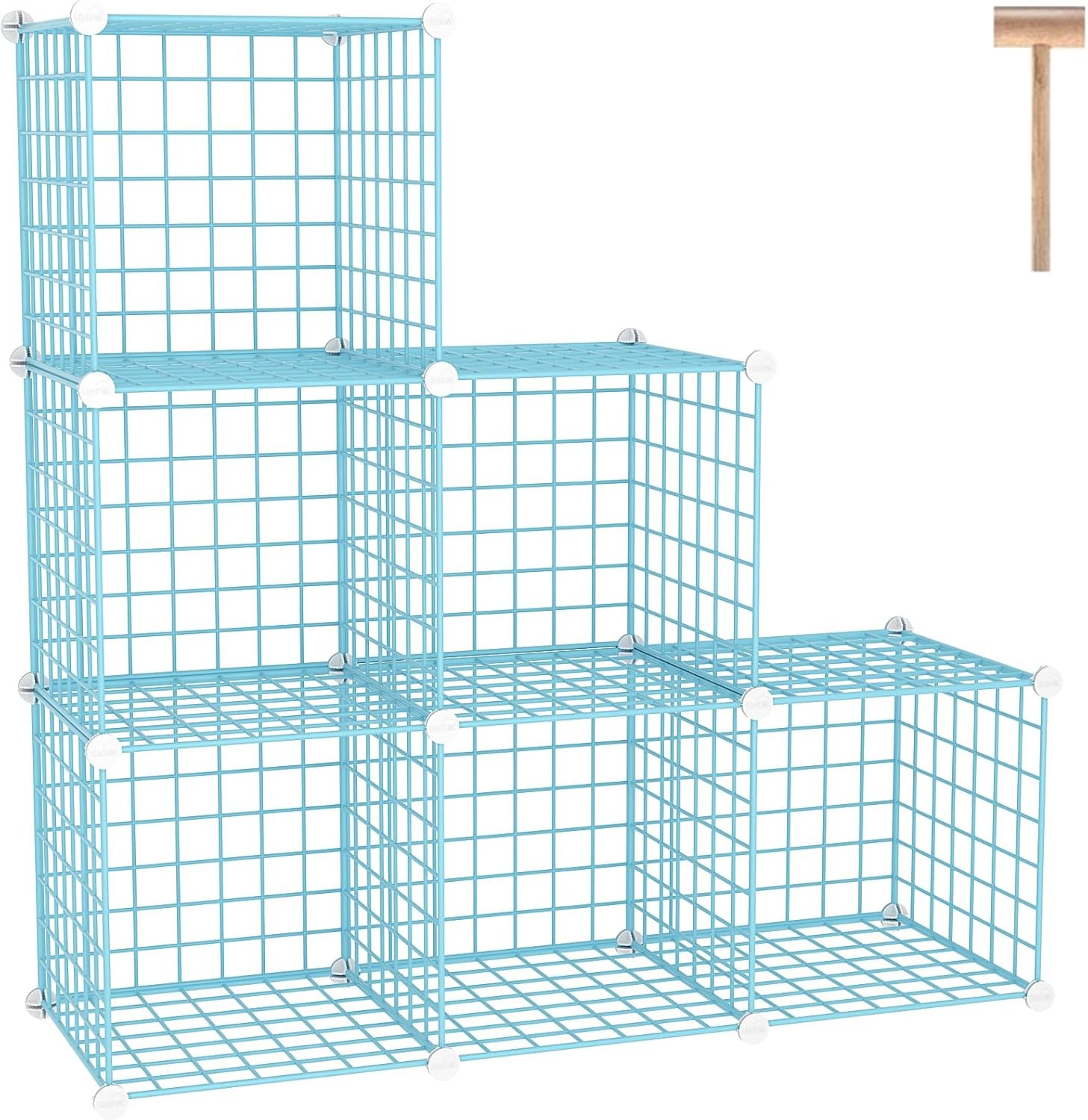 Wire Cube Storage, 6 - Cube Organizer Metal C Grids, Modular Shelves Units gallery