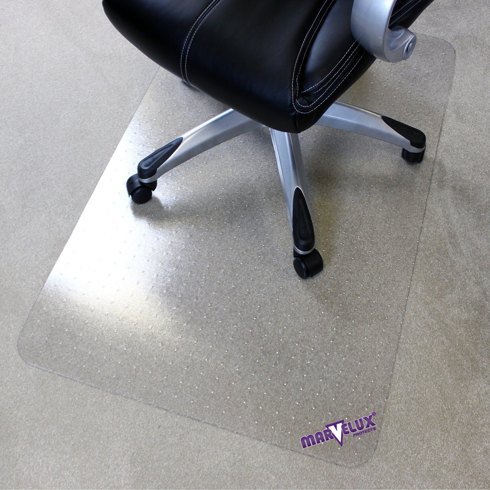 Thick Polycarbonate Office Chair Mat for High Pile Carpets, Heavy Duty Clear ... gallery