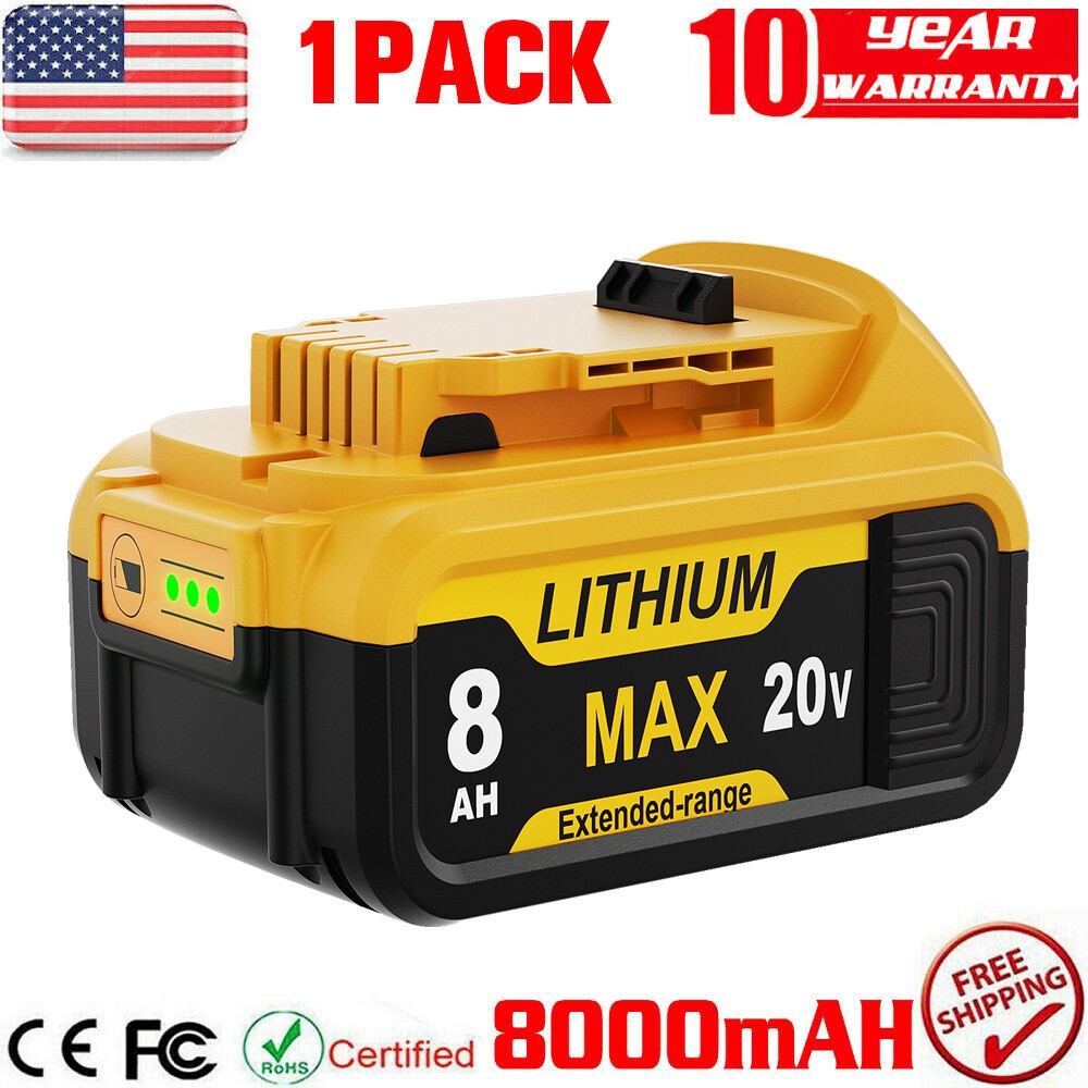 4Pack Lithium Ion Battery For DeWalt 20V 20 Volt Max 8.0AH DCB205 DCB206 DCB200 gallery