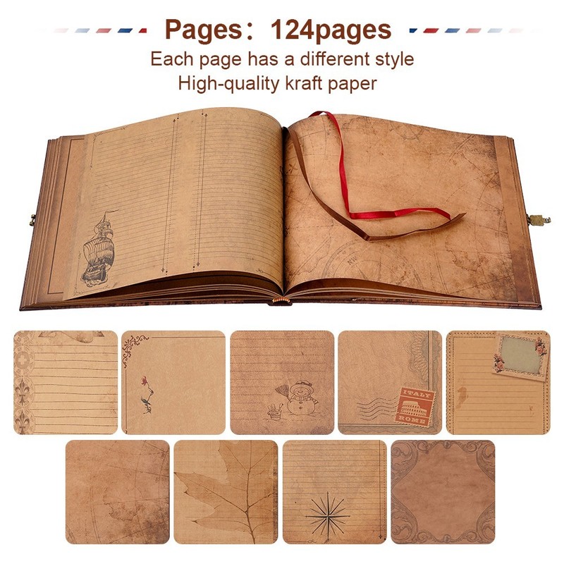 124-Page Wedding Guest Book Multipurpose Memory Book DIY Photo Album for Wedding gallery
