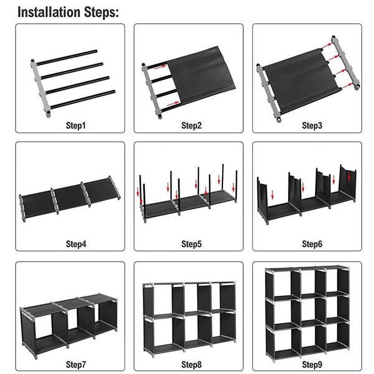 Steel Frame Multi-scene Cubby Shelf for Bathroom Kitchen Office gallery
