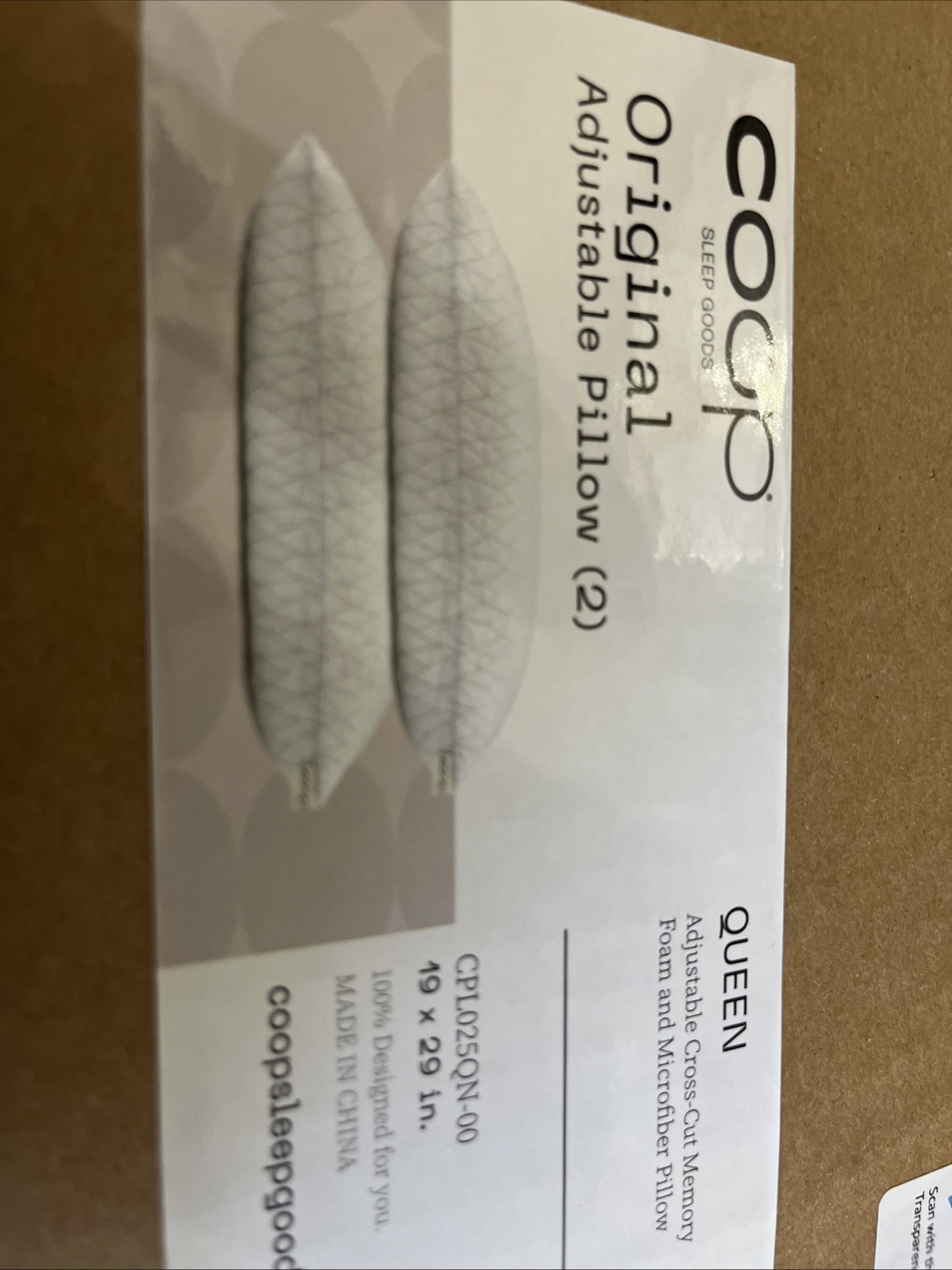 Coop Home Goods Original Adjustable Pillows, Queen Size 2X (foam And Microfiber) gallery